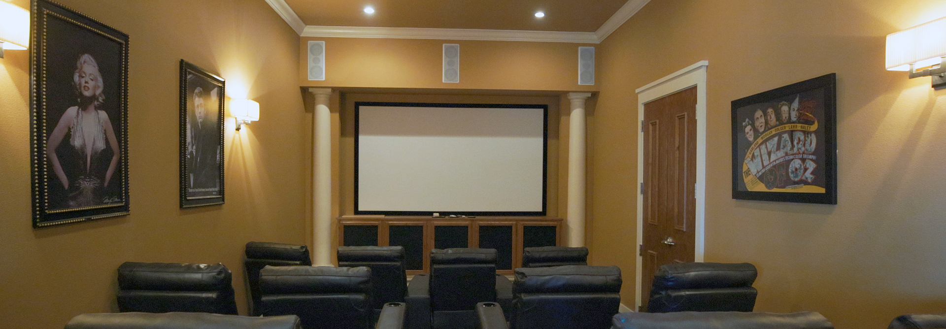 Movie Theater with Stadium Seating in the Elegant Clubhouse at The Preserve at Pickwick Lake